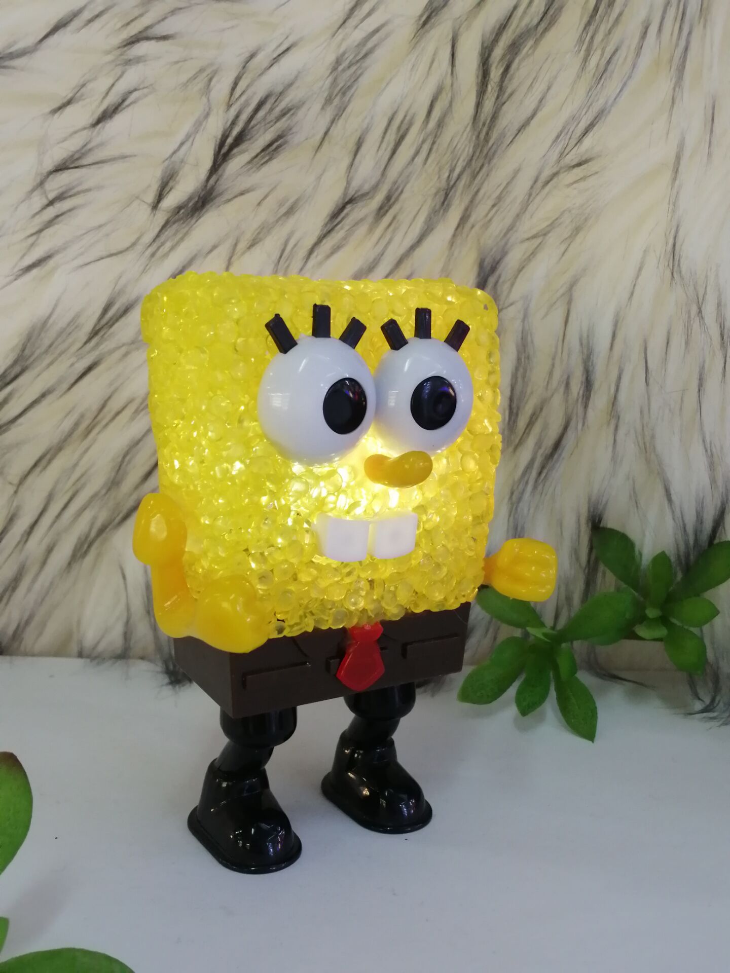 Sponge cartoon animal personify colorful crystal grain lamp LED rice grain lamp gift pendant creative gift