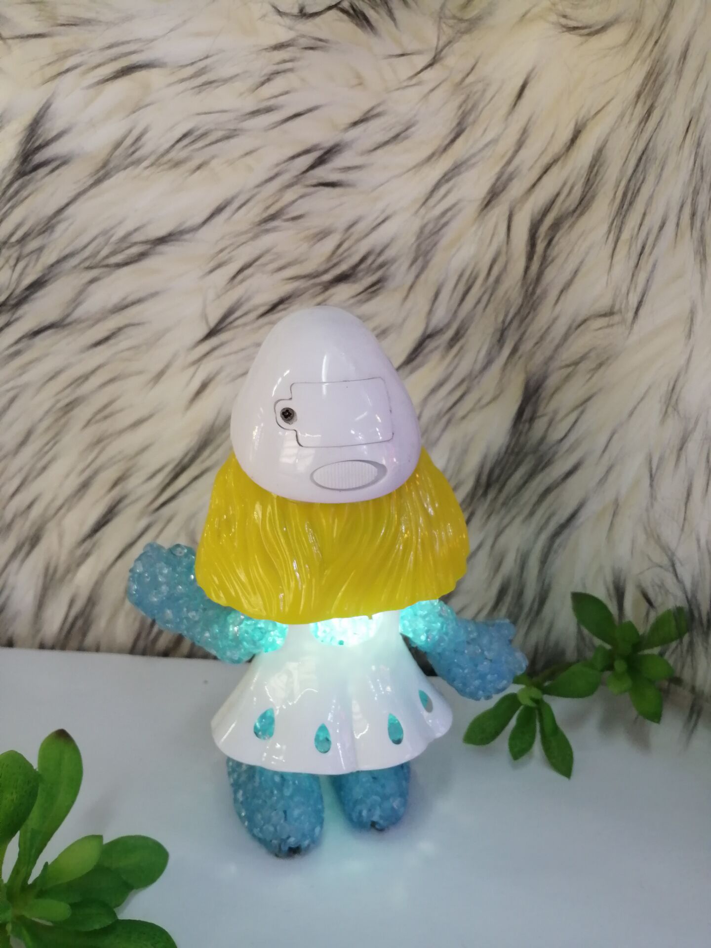 Smurf cartoon animal colorful crystal grain lamp LED rice grain lamp gift pendant creative gift