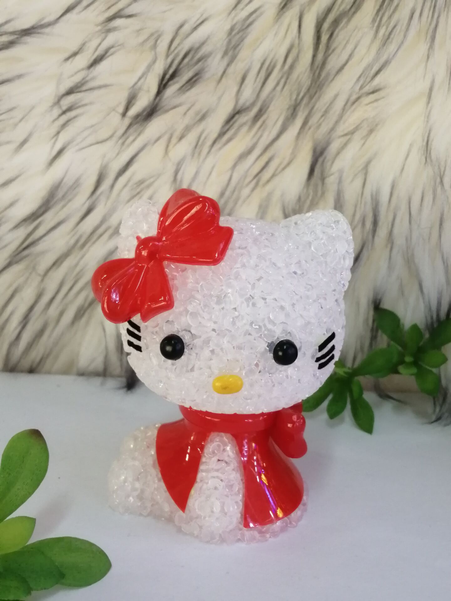 KT cat cartoon animal colorful crystal grain lamp LED rice grain lamp gift pendant creative gift