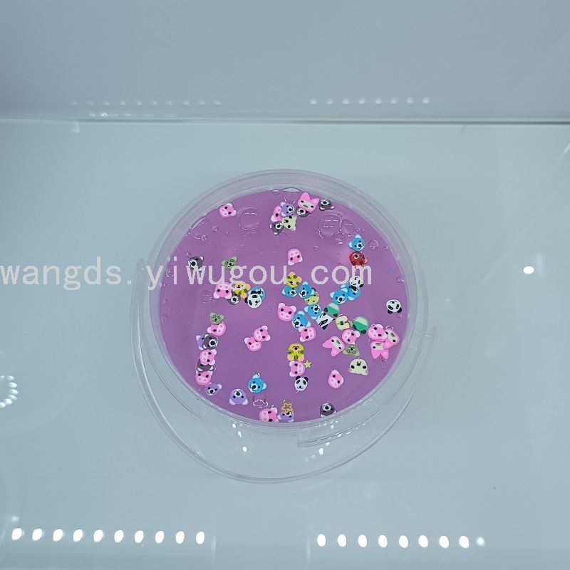 300G Hand Bucket + Animal Head Pieces Slim Crystal Mud Stamp Exfoliating Decompression Mud Non-Stick Hand Colored Clay