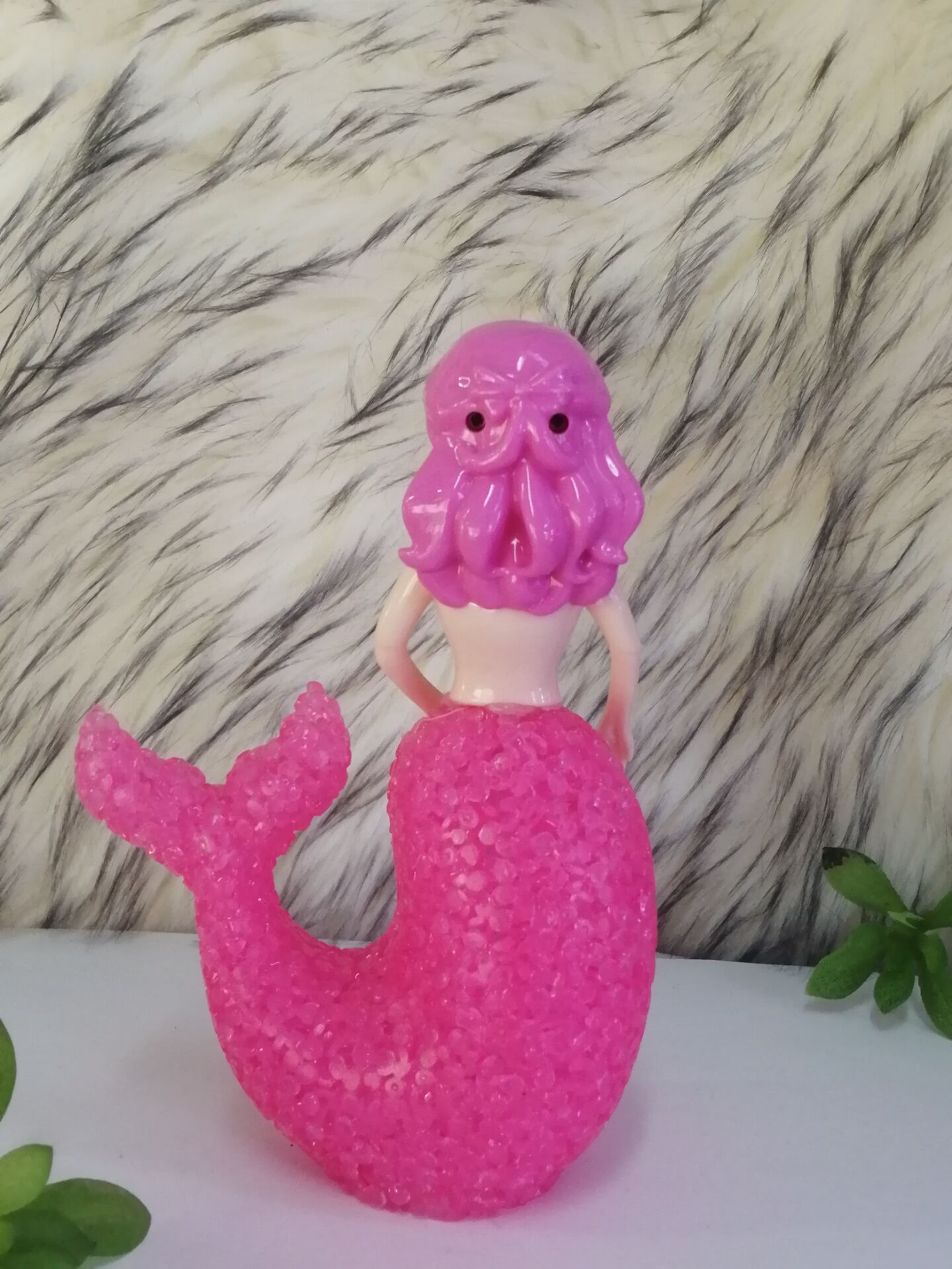 Mermaid cartoon animal colorful crystal pellet lamp LED rice lamp gift pendant creative gift