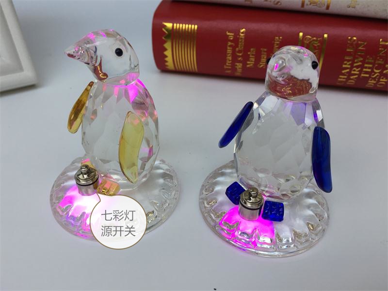 Crystal Penguin Colorful Light Luminous Small Animal Craft Gift Students' Birthday Present Small Product Promotion Customization Crystal Penguin Colorful Light Luminous Small Animal Craft Gift Students' Birthday Present Small Product Promotion Customization