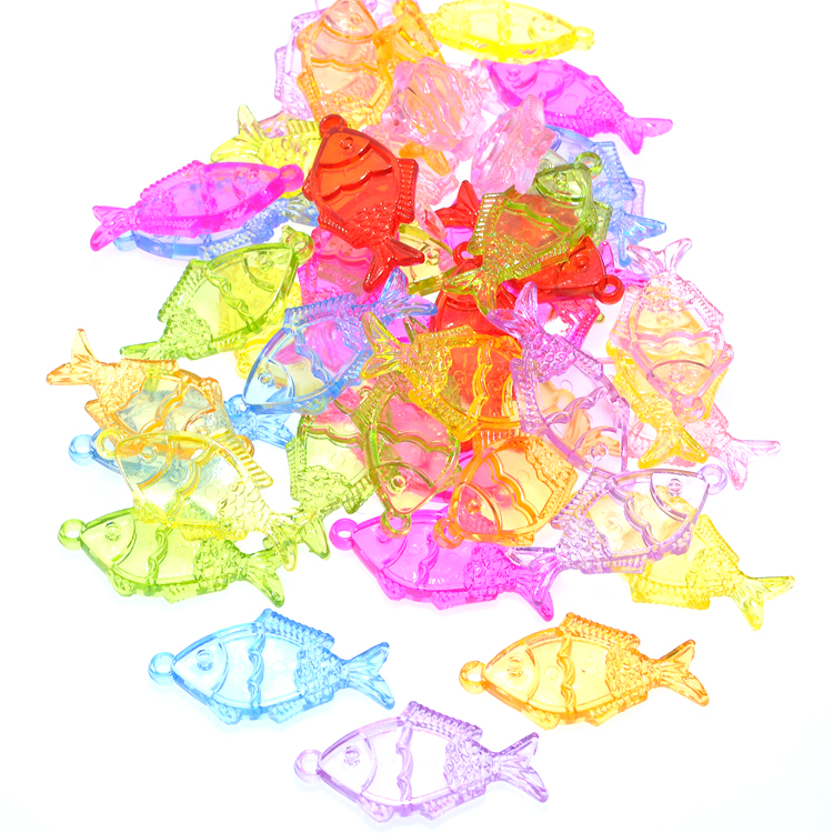 The Children transparent acrylic beads animal imitation crystal fish pendant boys and girls DIY beads for every family to toys