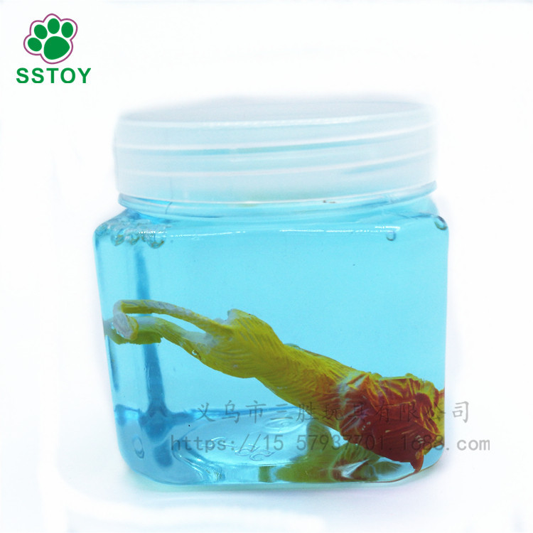 Sea animal and dinosaur forest square bottle transparent crystal jelly clay bubble clay school surrounding toys Sea animal and dinosaur forest square bottle transparent crystal jelly clay bubble clay school surrounding toys