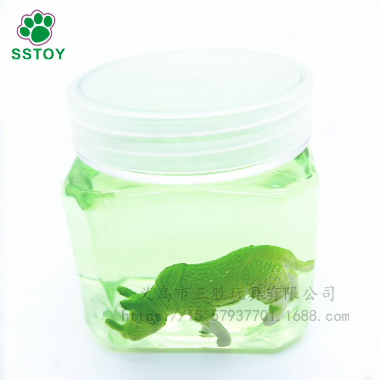 Sea animal and dinosaur forest square bottle transparent crystal jelly clay bubble clay school surrounding toys Sea animal and dinosaur forest square bottle transparent crystal jelly clay bubble clay school surrounding toys