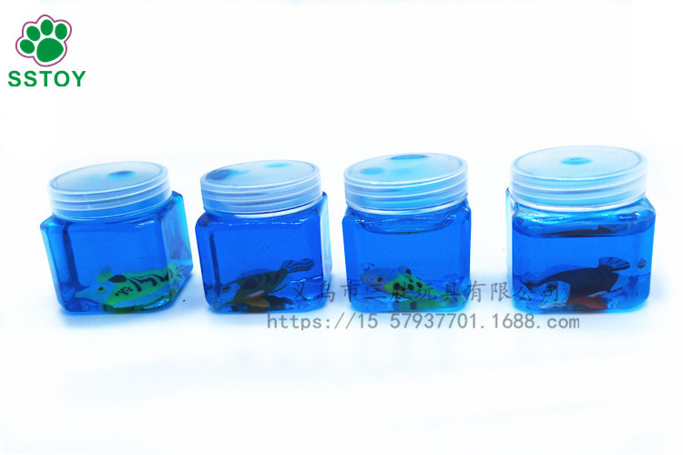 Sea animal and dinosaur forest square bottle transparent crystal jelly clay bubble clay school surrounding toys Sea animal and dinosaur forest square bottle transparent crystal jelly clay bubble clay school surrounding toys