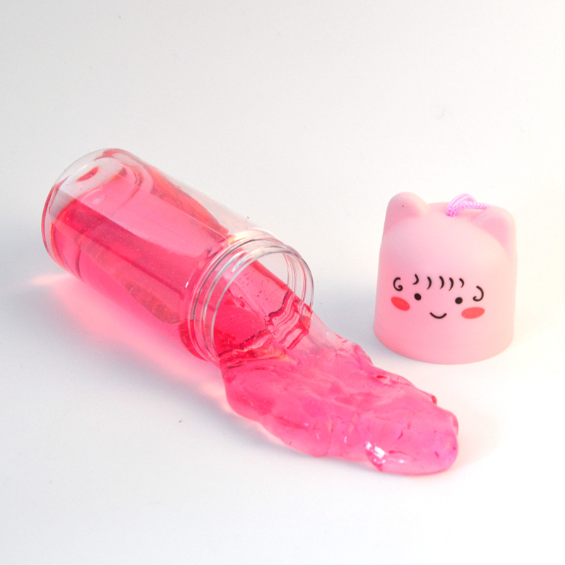 New hot selling creative cute animal cat bottle crystal mud candy mud yizhi children's toys manufacturers direct