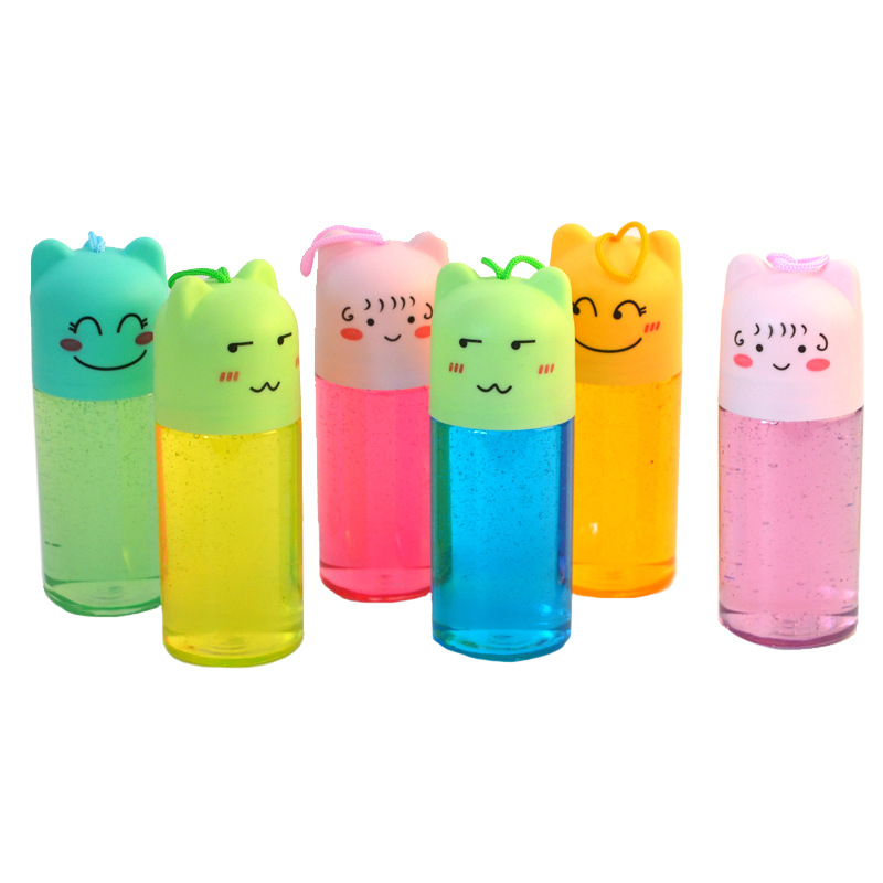 New hot selling creative cute animal cat bottle crystal mud candy mud yizhi children's toys manufacturers direct