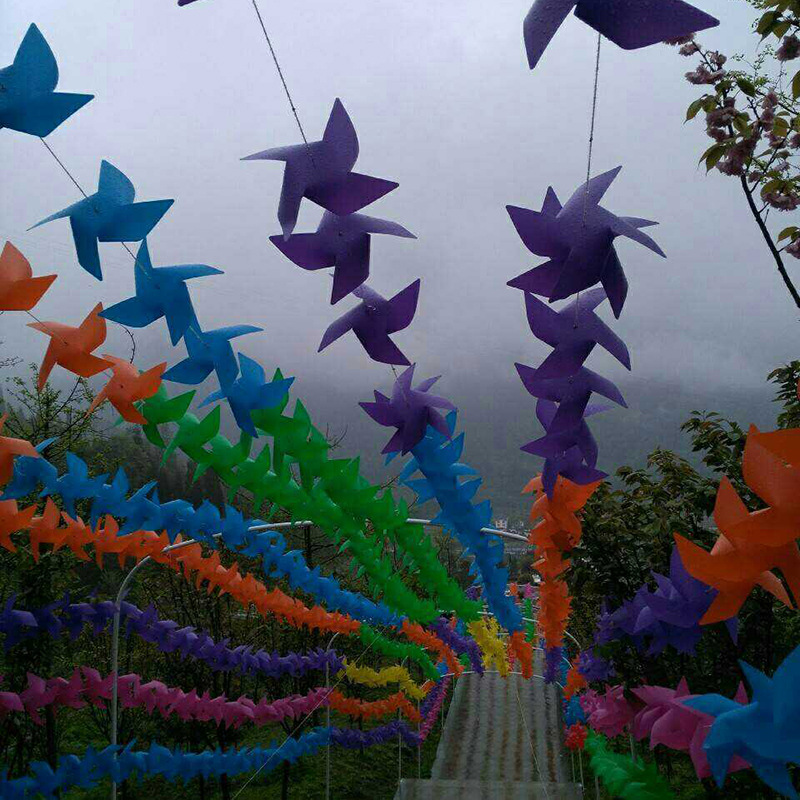 Fashionable PVC windmill string outdoor decoration DIY string windmill manufacturers wholesale custom area kindergarten advertising Fashionable PVC windmill string outdoor decoration DIY string windmill manufacturers wholesale custom area kindergarten advertising