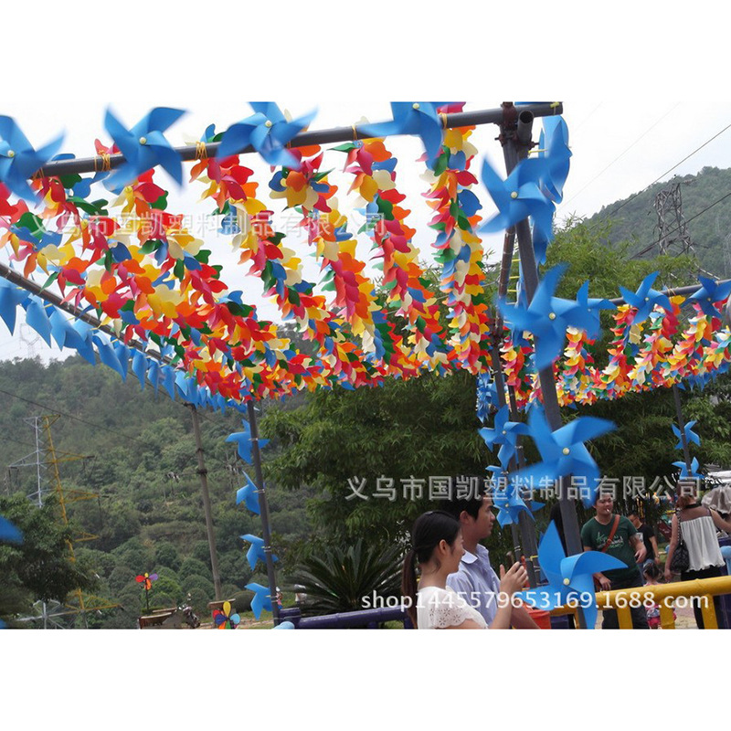 Fashionable PVC windmill string outdoor decoration DIY string windmill manufacturers wholesale custom area kindergarten advertising Fashionable PVC windmill string outdoor decoration DIY string windmill manufacturers wholesale custom area kindergarten advertising