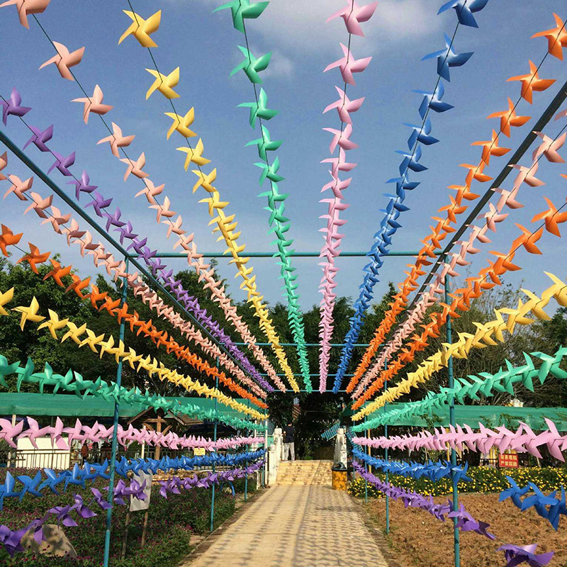 Fashionable PVC windmill string outdoor decoration DIY string windmill manufacturers wholesale custom area kindergarten advertising Fashionable PVC windmill string outdoor decoration DIY string windmill manufacturers wholesale custom area kindergarten advertising