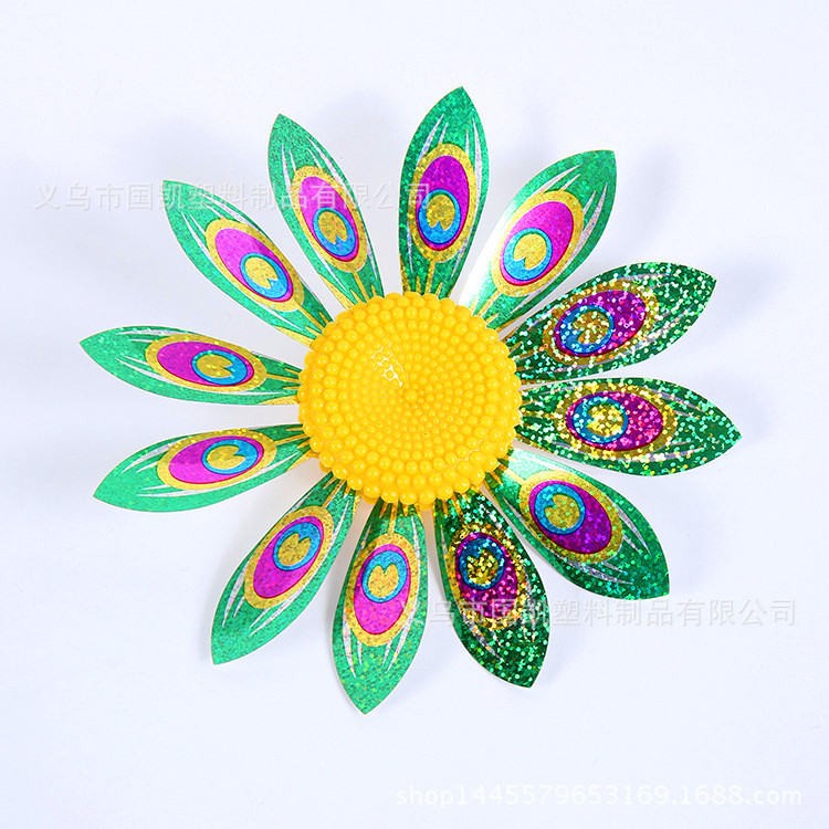 Three Laser label Windmill Children&#039;s Toys Creative Small windmill manufacturer Direct Selling Cartoon Pattern Paper windmill