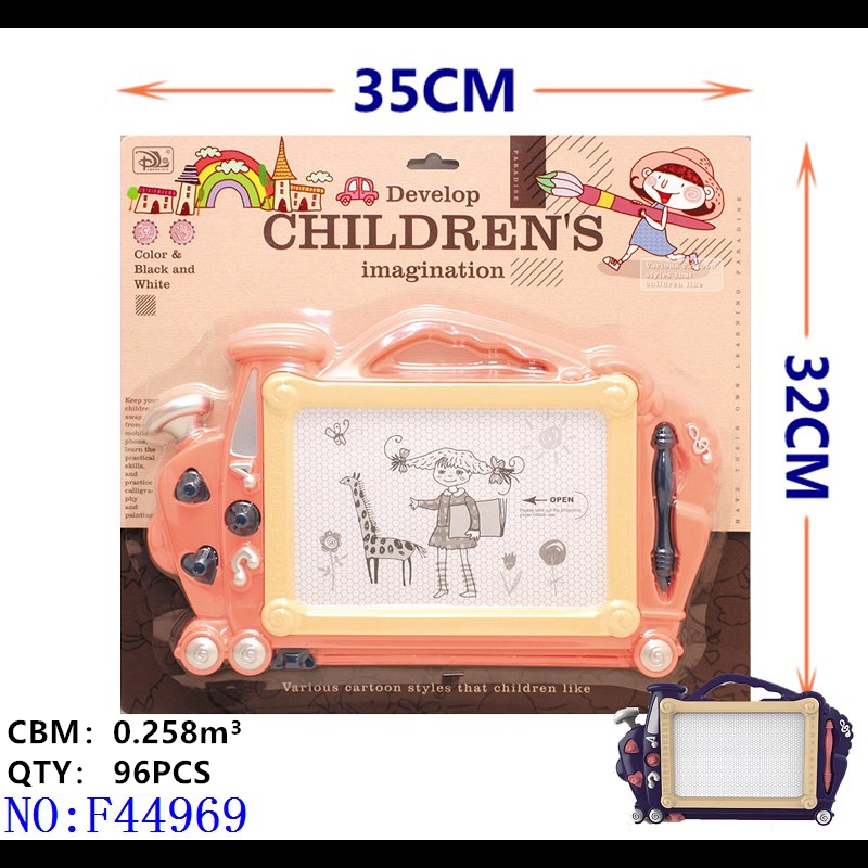 Magnetic Black and White Writing Board Train Modeling Early Education Writing Enlightenment Doodle Board Toy F44969