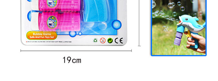 Dolphins modelling children inertial automatic bubble gun with light blow bubble machine