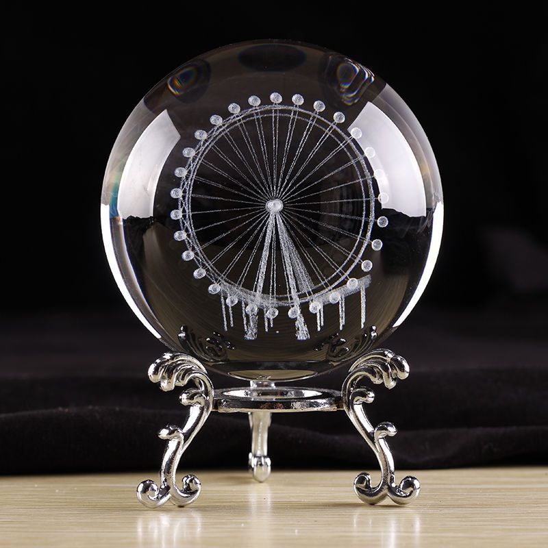 Ball Solar System Starry Sky Creative Home Furnishings Ornaments Glass Ball Luminous Music Box Crafts Crystal Animal