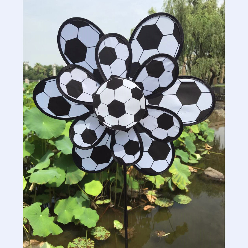 Factory Direct Sales Double-Layer Fabric Football Windmill Children&#039;s Toys Wholesale Outdoor Park Sales WeChat Promotion