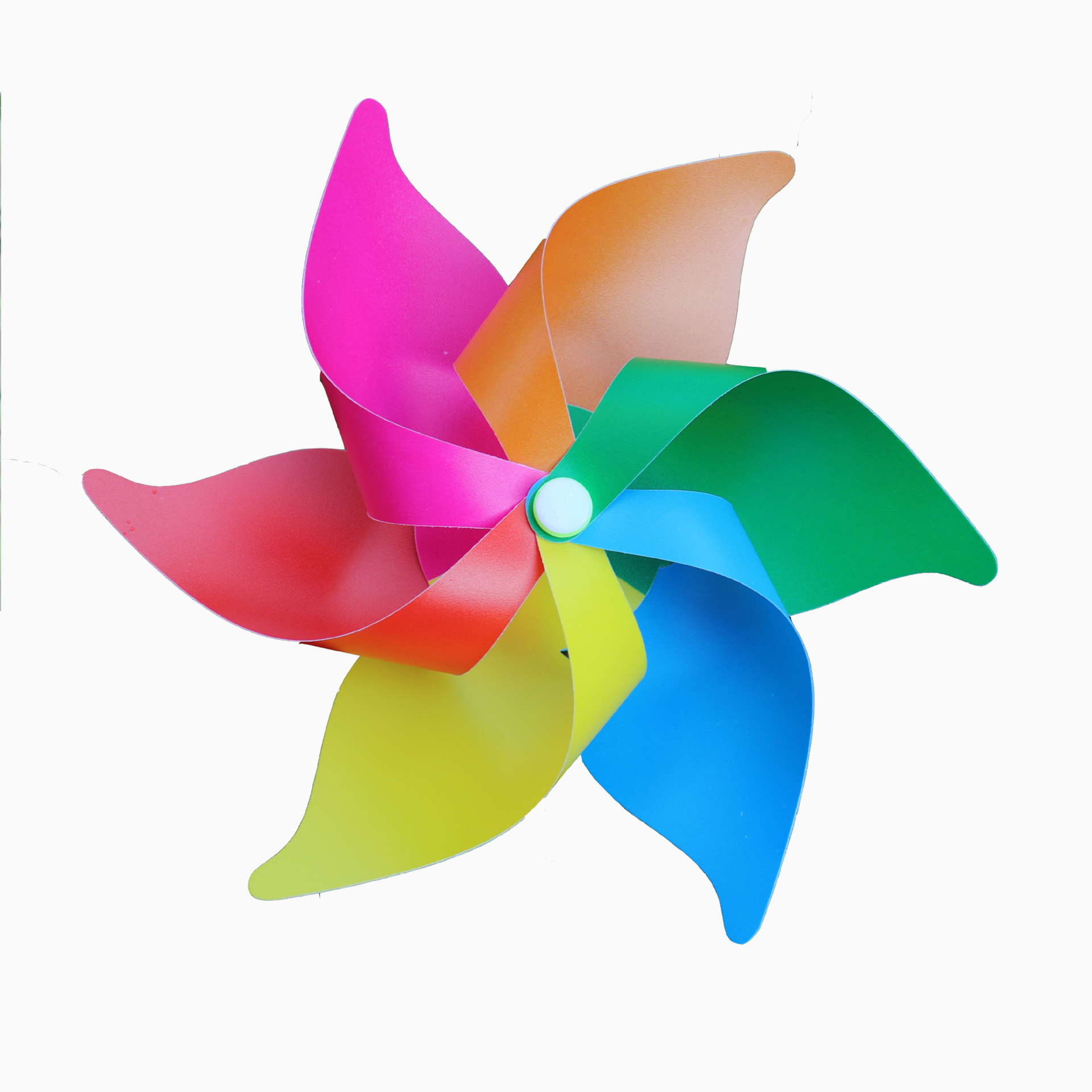 21cm Six-Leaf Colorful Striped Windmill Wedding Advertising Decoration Festival Scan Code Gift Children&#039;s Real Estate Outdoor Plug-in