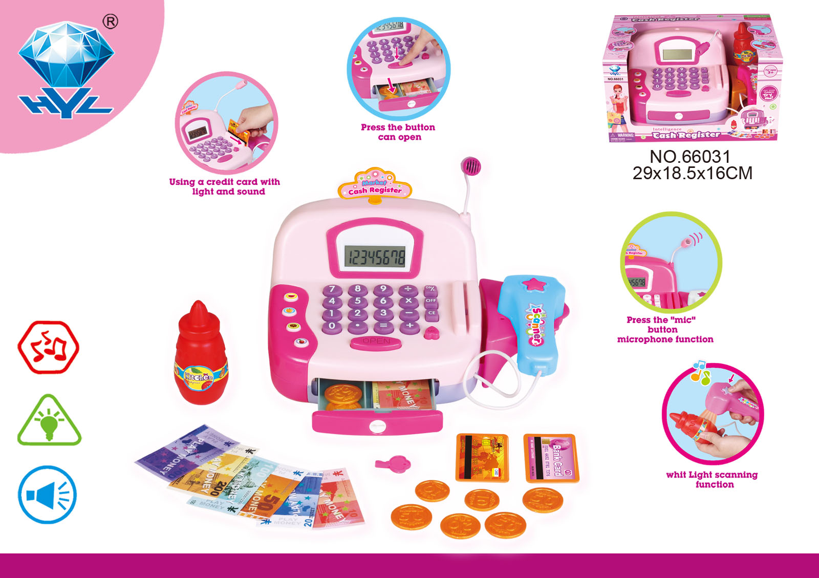Cross-Border Children Play House Cashier Toy Simulation Card Scanning Sound Amplifier Calculator Cash Register Set Cross-Border Children Play House Cashier Toy Simulation Card Scanning Sound Amplifier Calculator Cash Register Set