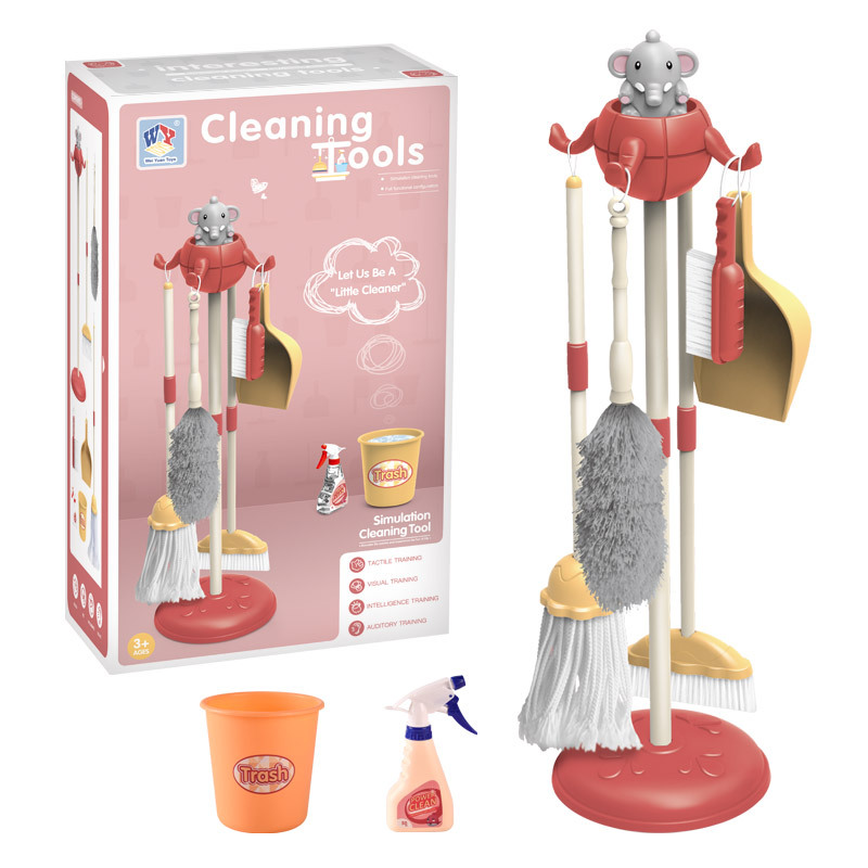 Children&#039;s Cleaning Toy Set 3-7 Years Old Play House Cleaning Tool Simulation Mop Broom Girls&#039; Toys