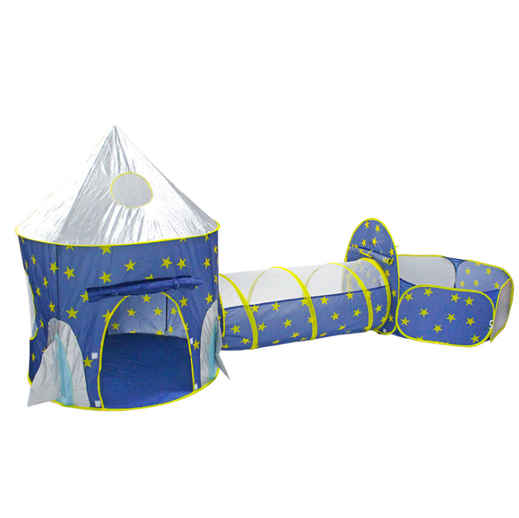 Children&#039;s Tent Indoor Toy Play House Space Capsule Mongolian Bag Three-Piece Set Boys and Girls Castle Foldable