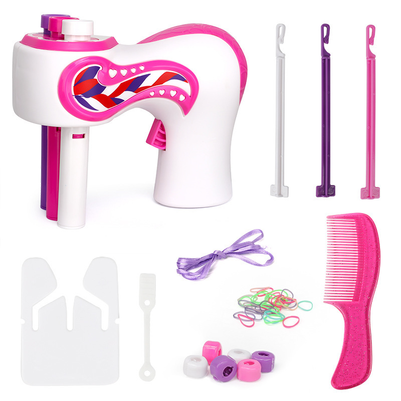 Free Shipping TikTok Braid Hair Electric Three-Strand Tie-up Hair Tress Device Lazy Children&#039;s Hair Tie Play House Toys