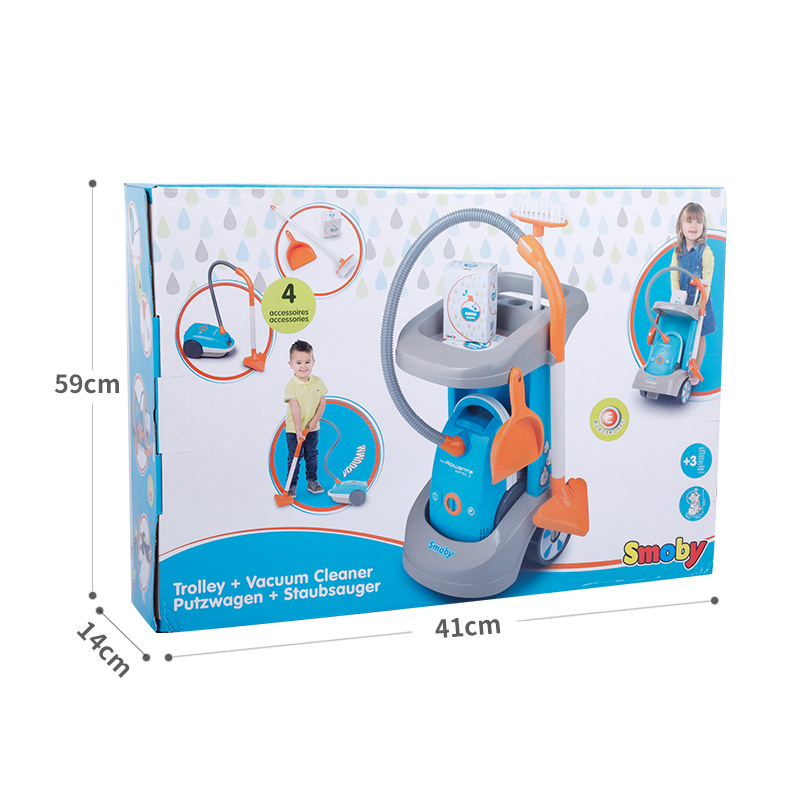 French Smoby Little Helper Cleaning Stroller Early Childhood Education Role Playing Game Children Play House Toys