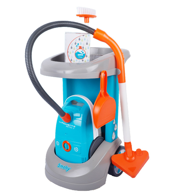 French Smoby Little Helper Cleaning Stroller Early Childhood Education Role Playing Game Children Play House Toys
