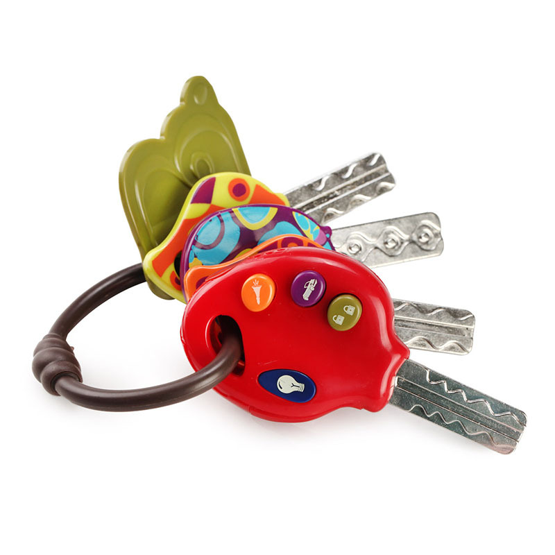 B. B. Toys Key Lucky Electronic Key Chain Baby Play House Toy Car Key Chain Key Chain Simulation Sound Effect