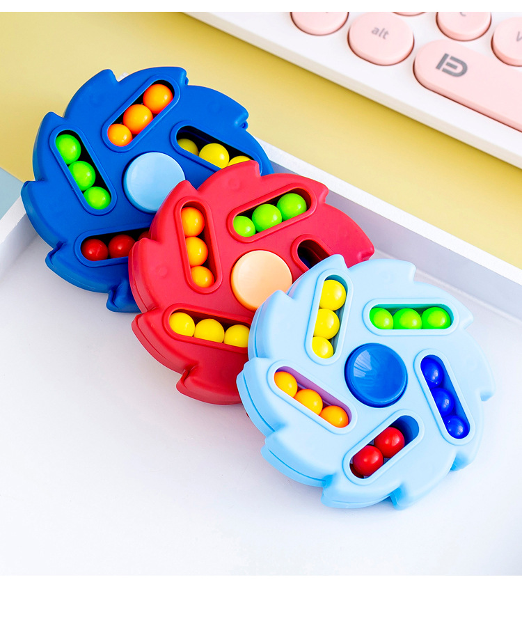 Children's Intellectual Fun Magic Kindergarten Intelligence Hand Spinner Double-Sided Magic Disk Gyro Cube Finger Rotating Toy