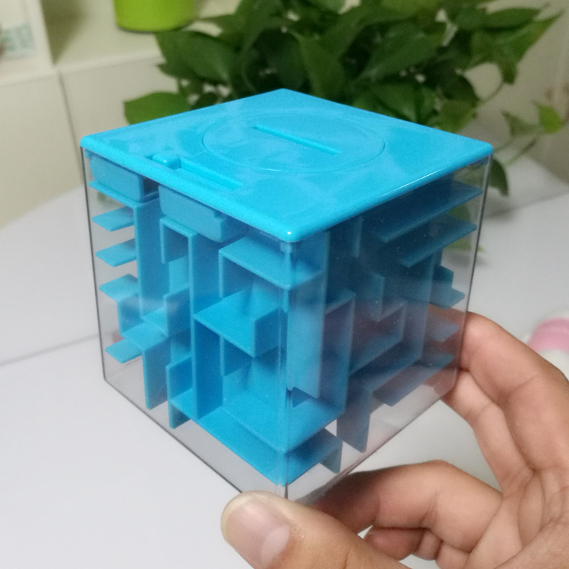 Cross-Border 3D Maze Coin Bank Children&#039;s Intellectual Bead Toys Boys and Girls Primary School Students Puzzle Magic Cube Money Box