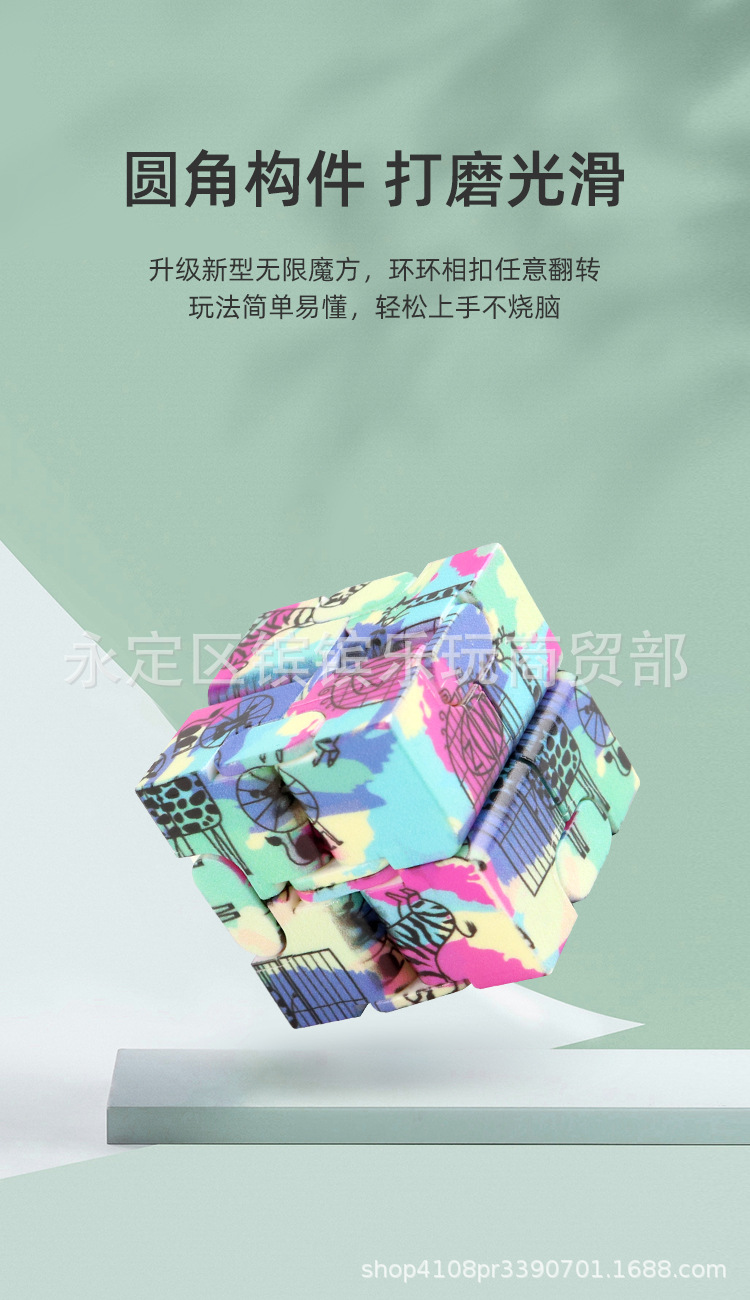 New Cross-Border Hot Magic Cube Net Red Toy Unlimited Flip Second-Order Fidget Cube Puzzle Animal Rubik's Cube Toy