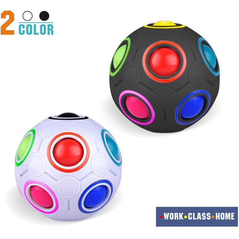 Cross-Border Rainbow Ball Cube 12-Hole Decompression Fingertip Toy Magic Ball Plastic Press Ball 7cm Decompression Artifact Cross-Border Rainbow Ball Cube 12-Hole Decompression Fingertip Toy Magic Ball Plastic Press Ball 7cm Decompression Artifact