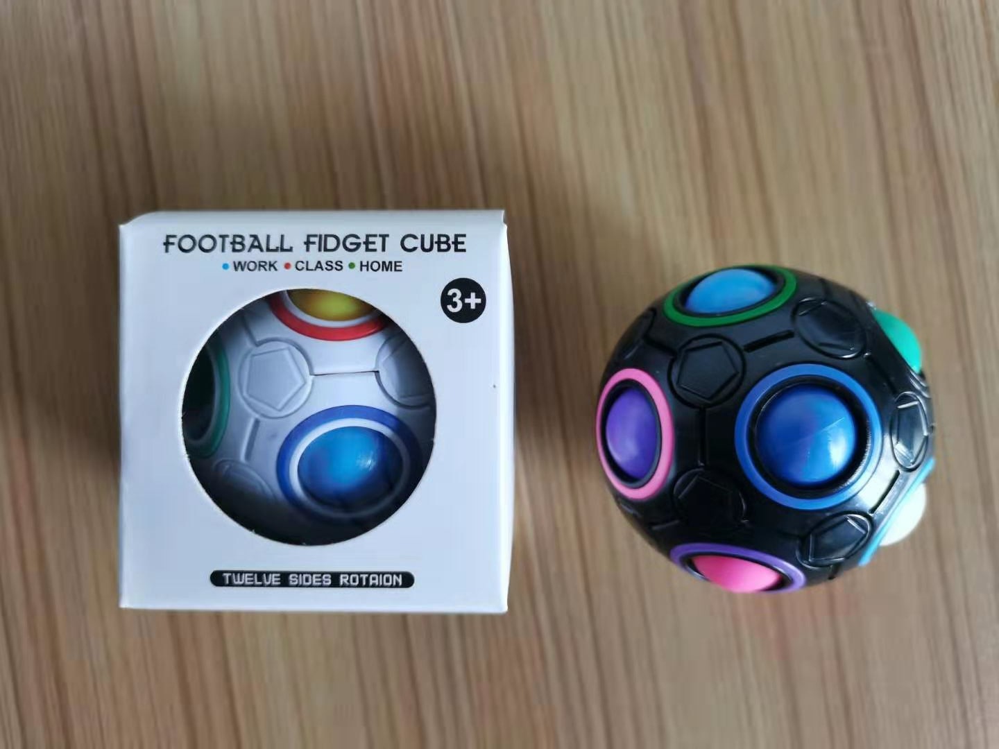 Cross-Border Rainbow Ball Cube 12-Hole Decompression Fingertip Toy Magic Ball Plastic Press Ball 7cm Decompression Artifact Cross-Border Rainbow Ball Cube 12-Hole Decompression Fingertip Toy Magic Ball Plastic Press Ball 7cm Decompression Artifact
