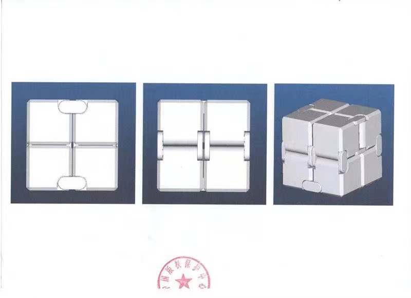 Magic Cube Tool for Pressure Reduction Decompression Toy Class Boring Adult Flip Alloy Finger Square