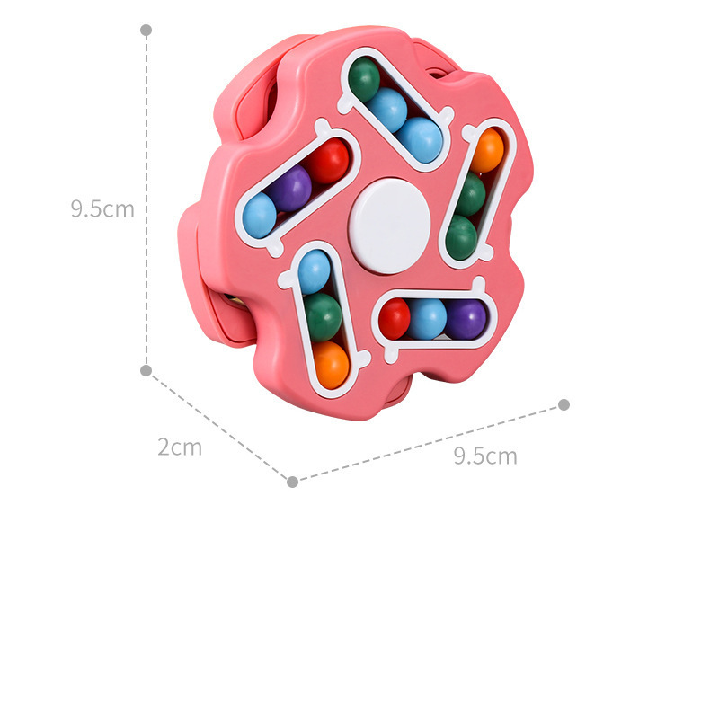 Cross-Border Puzzle Toy Rubik's Cube Children's Decompression Fingertip Gyro Rotating Magic Bean Marbles Finger Cube Gift Wholesale