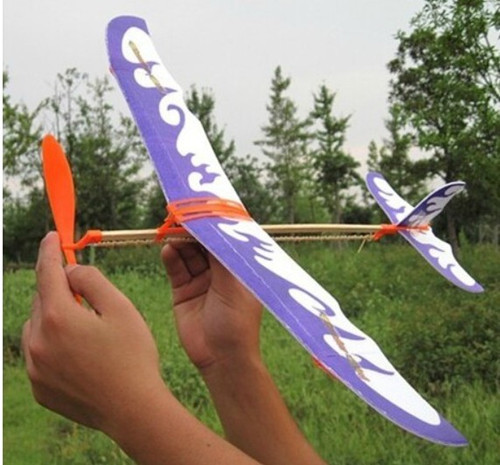 Thunderbird Foam Aircraft Model Toy Hand-Assembled Paper Plane Children Primary School Student Rubber Band Glider