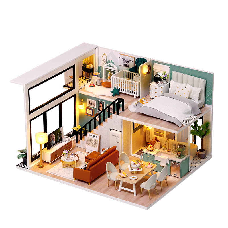 Cute Room DIY Cottage Comfortable Life Manual Assembly Model Toy Small House Creative Birthday Gift for Women