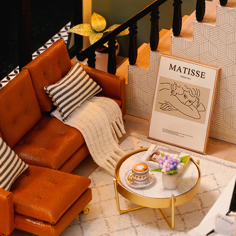 Cute Room DIY Cottage Comfortable Life Manual Assembly Model Toy Small House Creative Birthday Gift for Women