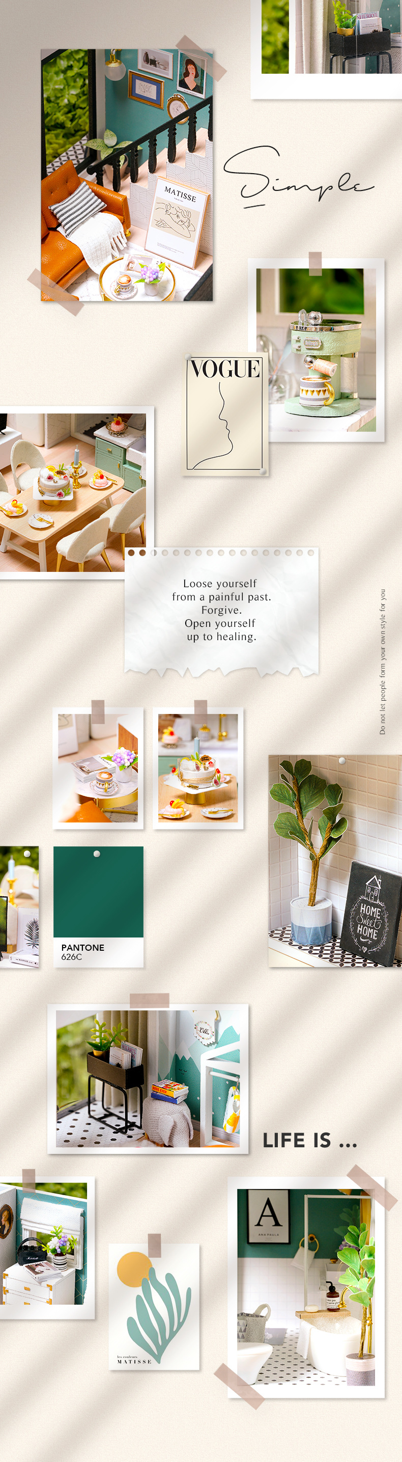 Cute Room DIY Cottage Comfortable Life Manual Assembly Model Toy Small House Creative Birthday Gift for Women