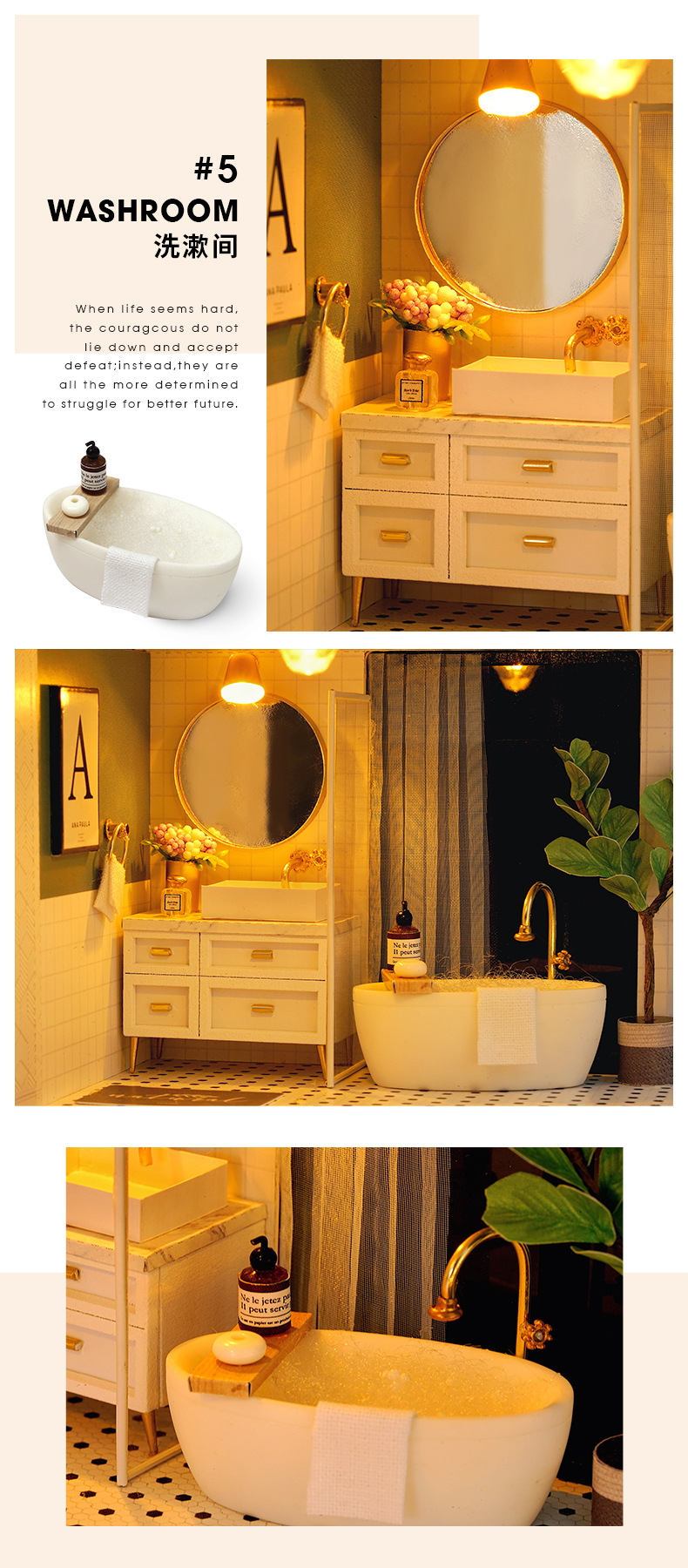 Cute Room DIY Cottage Comfortable Life Manual Assembly Model Toy Small House Creative Birthday Gift for Women