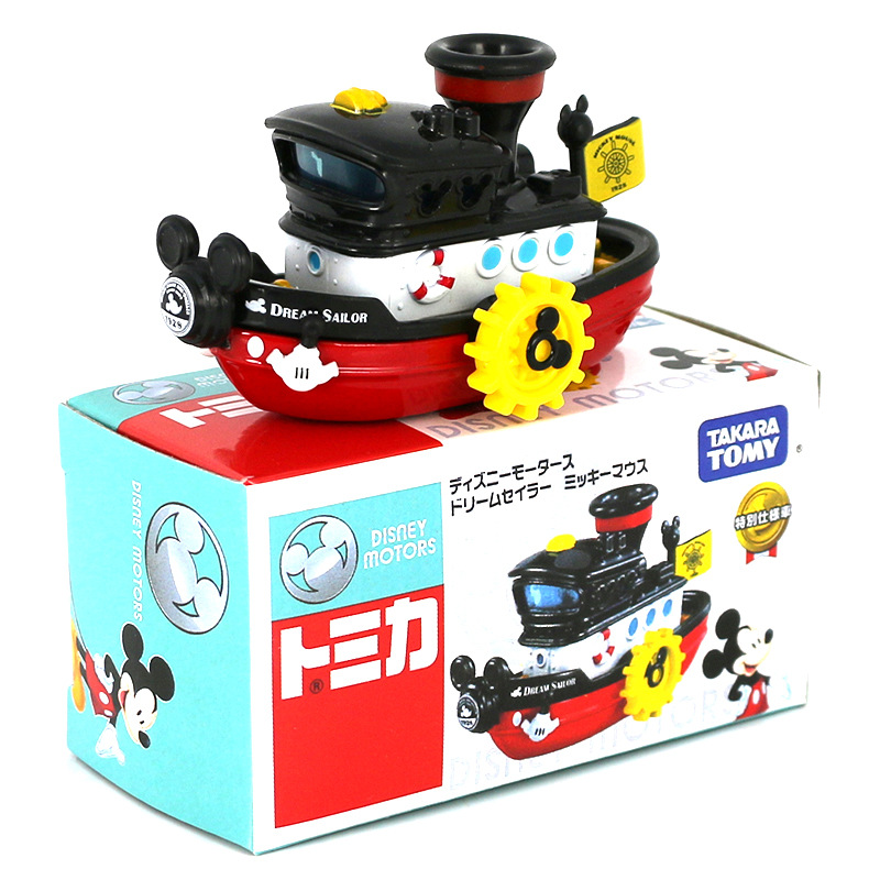 Tomy Tomica Mickey Donald Duck Dream Sailing Boat Cruise Ship Yacht Alloy Car Model Toy Decoration
