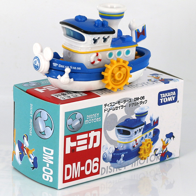 Tomy Tomica Mickey Donald Duck Dream Sailing Boat Cruise Ship Yacht Alloy Car Model Toy Decoration