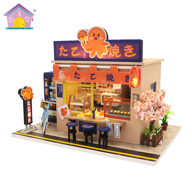 Hoomeda-DIY Japanese DIY Cottage Handmade Cabin Miniature Scene Building Model Toy Female Creative Gift