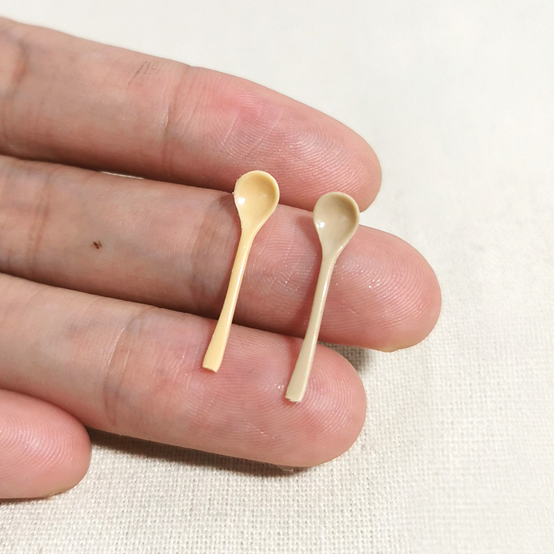 Doll House Accessories Ob11 Creative Design Decoration Miniature Model Toy Transparent Glass Ice Cream Cup Spoon I314