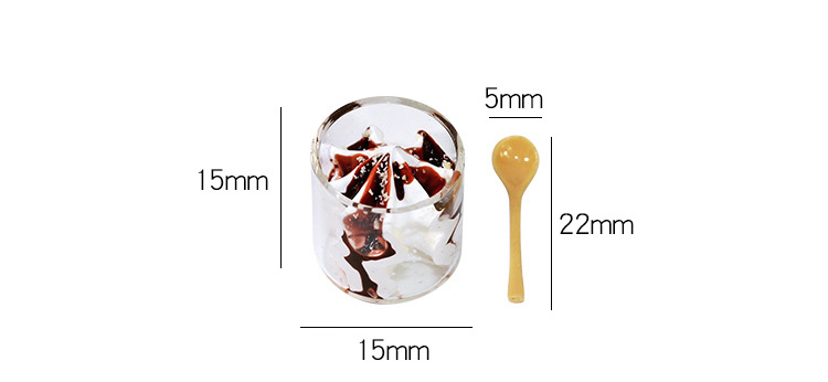 Doll House Accessories Ob11 Creative Design Decoration Miniature Model Toy Transparent Glass Ice Cream Cup Spoon I314 Doll House Accessories Ob11 Creative Design Decoration Miniature Model Toy Transparent Glass Ice Cream Cup Spoon I314