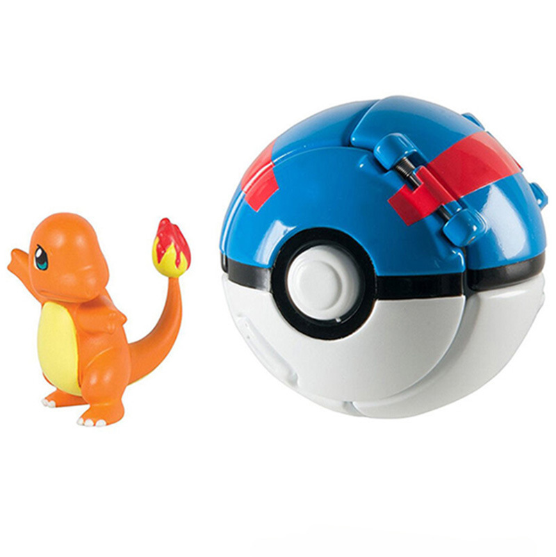 Flip Pet Explosion Poke Ball Pokémon Charmander Pull Squirtle Yusan Doll Model Toy Flip Pet Explosion Poke Ball Pokémon Charmander Pull Squirtle Yusan Doll Model Toy