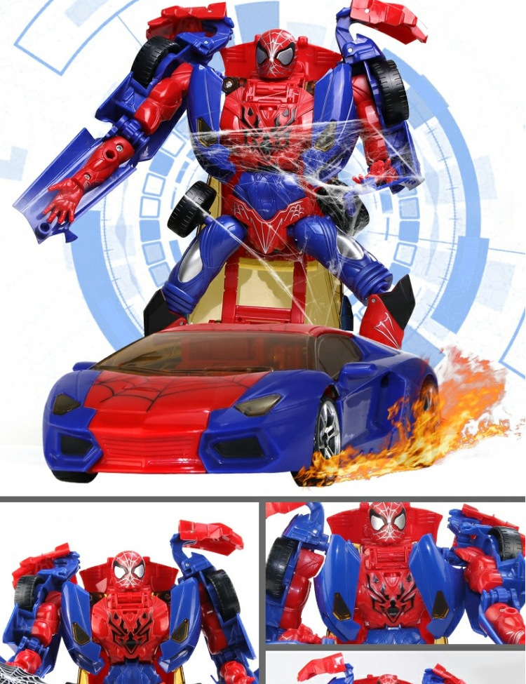 Jinjiang Avengers Heroes Team 3 Iron Man Spider-Man Deformable Assembled Aircraft Truck Model Toy Jinjiang Avengers Heroes Team 3 Iron Man Spider-Man Deformable Assembled Aircraft Truck Model Toy