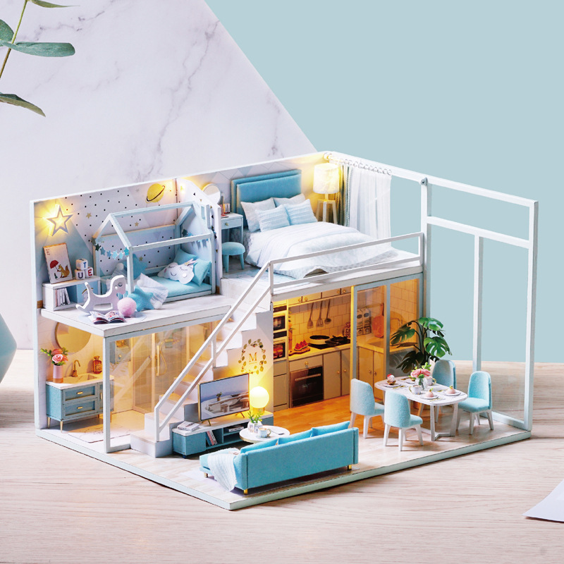 Cute Room Meet Xiaoxiao Handmade DIY Cottage Wooden Building Model Toy for Girlfriend Birthday Gift