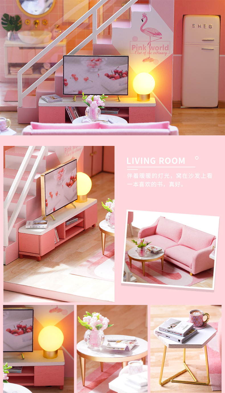 Cute Room Meet Xiaoxiao Handmade DIY Cottage Wooden Building Model Toy for Girlfriend Birthday Gift Cute Room Meet Xiaoxiao Handmade DIY Cottage Wooden Building Model Toy for Girlfriend Birthday Gift