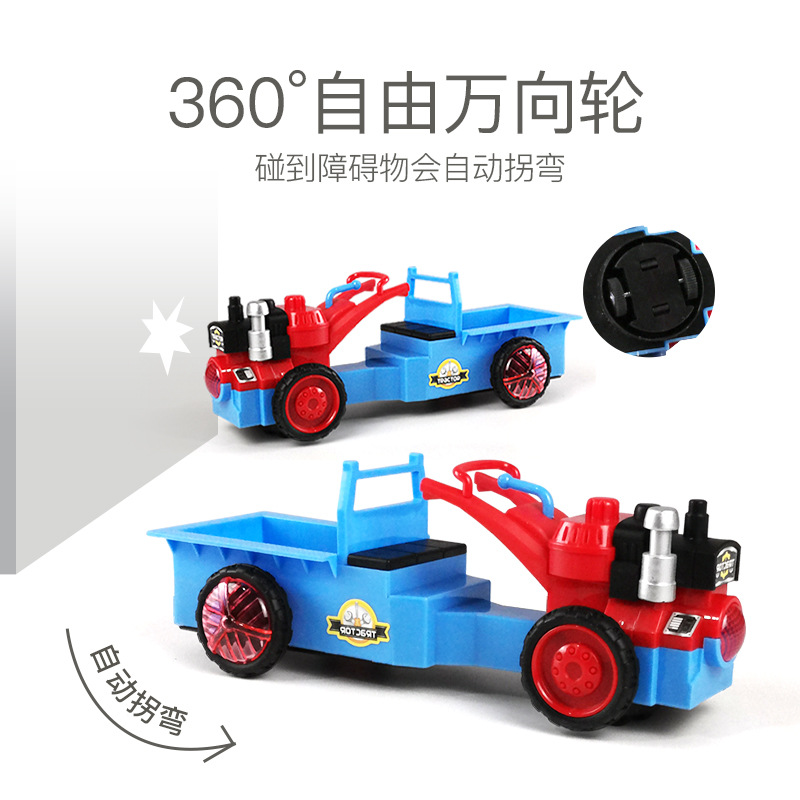 Amazon Tractor Children&#039;s Electric Universal Light Music Toy Stall Hot Sale 3-6 Years Old Boy Toy Car